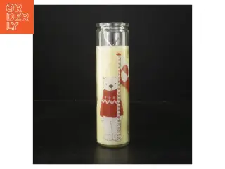Julelys i glas med bjørnemotiv fra Det Gamle Apotek (str. Ø 5,5 cm højde 21 cm)