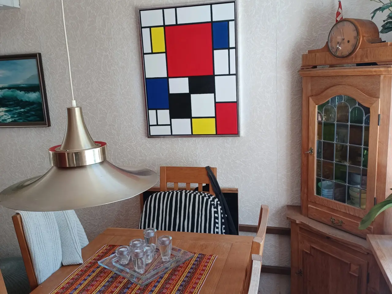 Billede 2 - abstrakt (Mondrian kopi) vægkunst maleri med farve