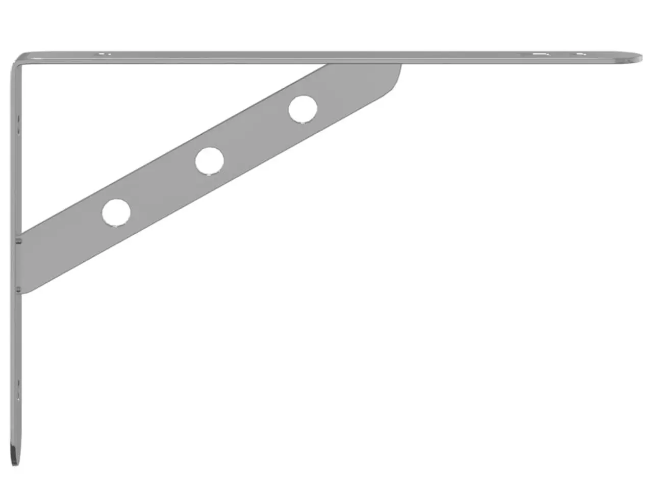 Billede 6 - Hyldebeslag 4 stk. 23,5 x 2,5 x 15,5 cm - sølvfarvet