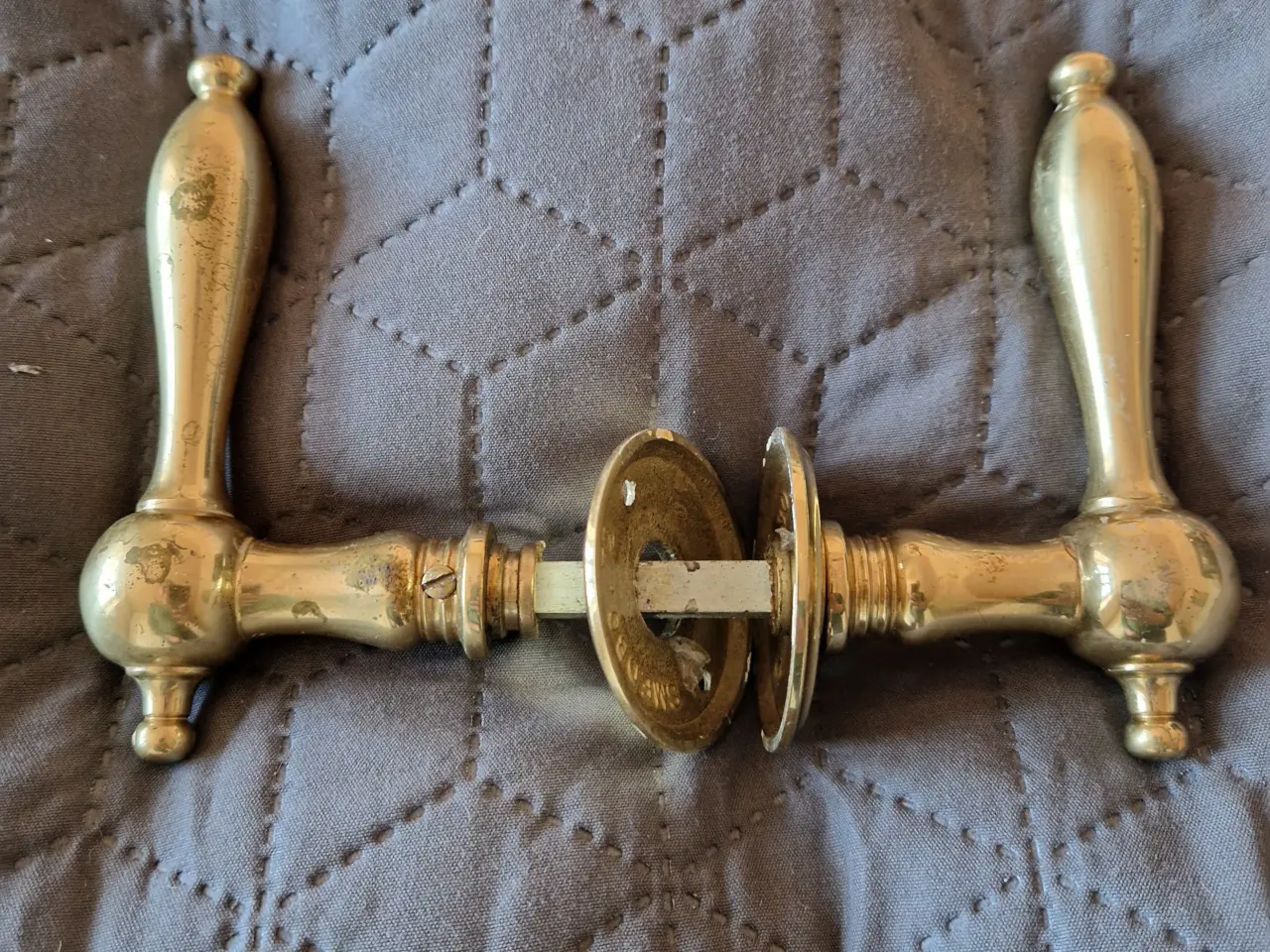 Billede 3 - Massivt antik messing greb