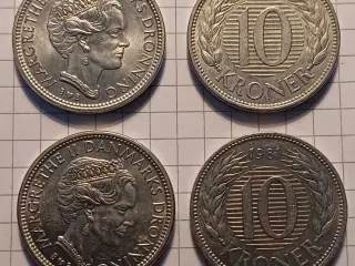 Danske 10kr 1979+1981