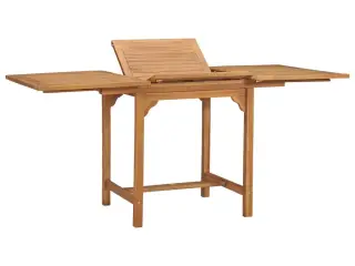 Udvideligt havebord (110-160)x80x75 cm massivt teaktræ