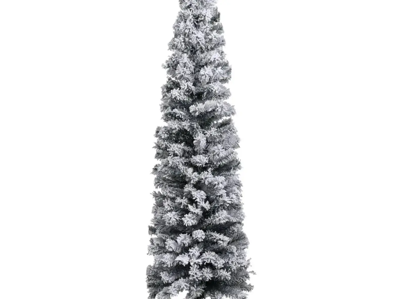 Billede 2 - Smalt kunstigt juletræ med sne 150 cm PVC grøn