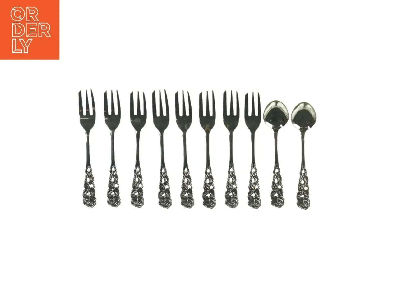 Billede 1 - Bestik (8 gafler og 2 skeer) fra Ukendt (str. L: 12cm og L: 12,5cm)