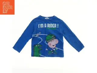 Langærmet blå t-shirt med tryk fra Peppa Pig (str. 104)