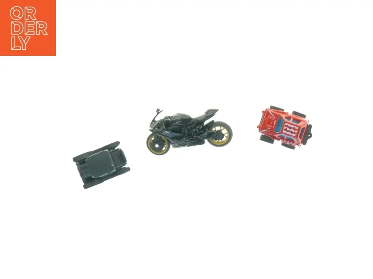 Billede 1 - Små mini legetøjsbiler og motorcykel (str. 3 x 2 cm og 6 x 2 cm)