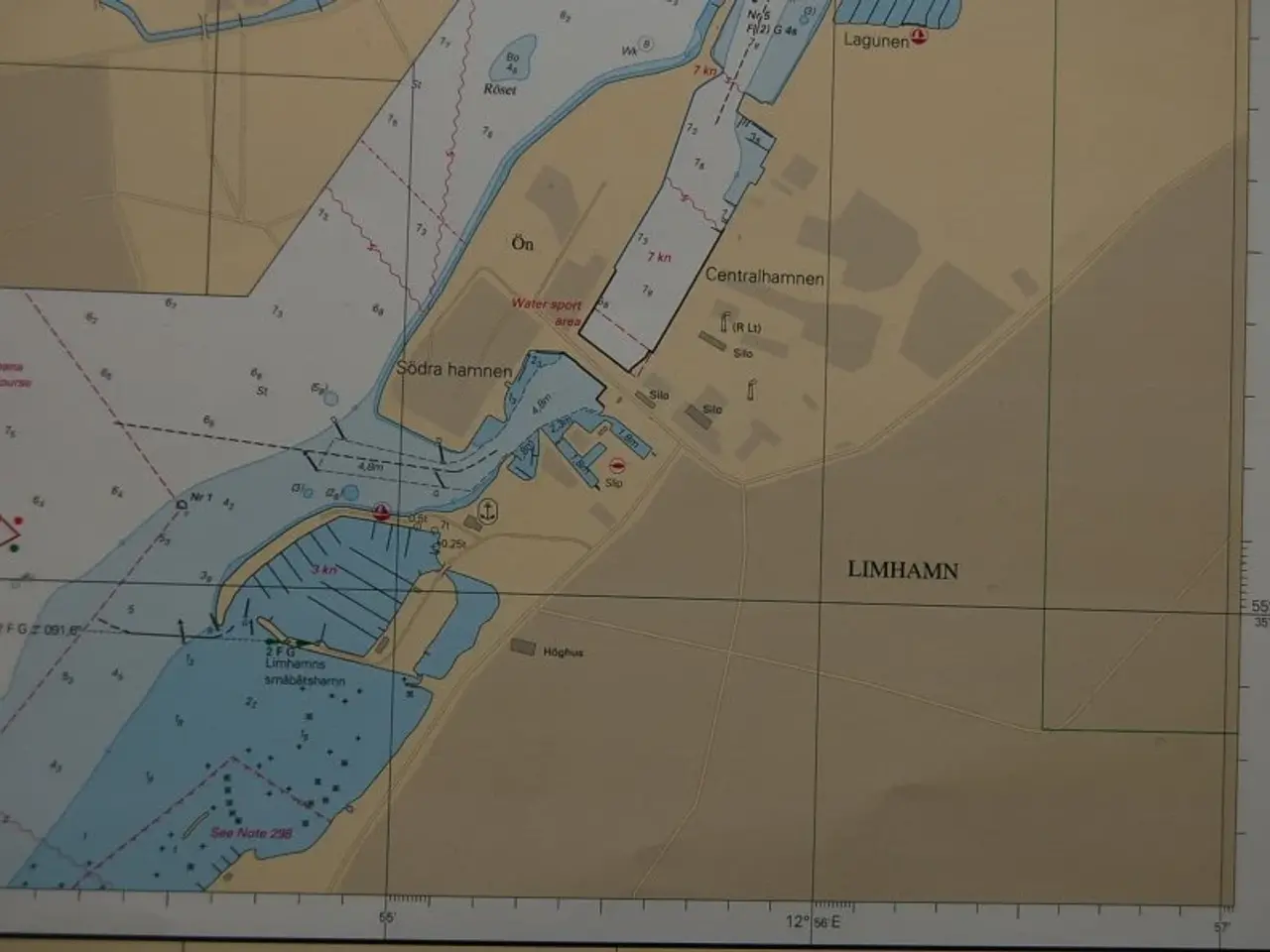 Billede 2 - Svensk Søkort 9211 Malmö – Limhamn havnekort