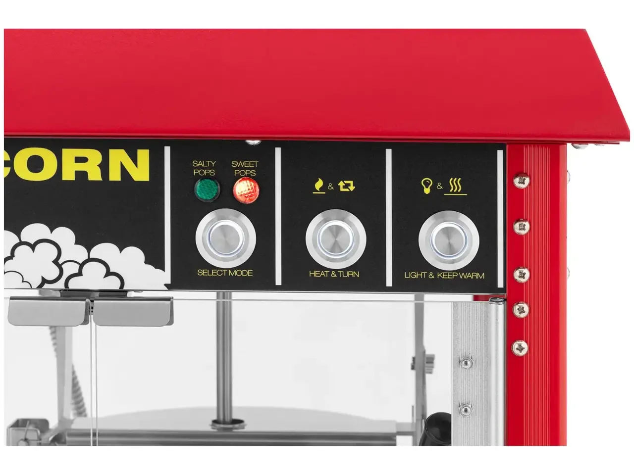 Billede 2 -  Popcornmaskine – retro design – rød