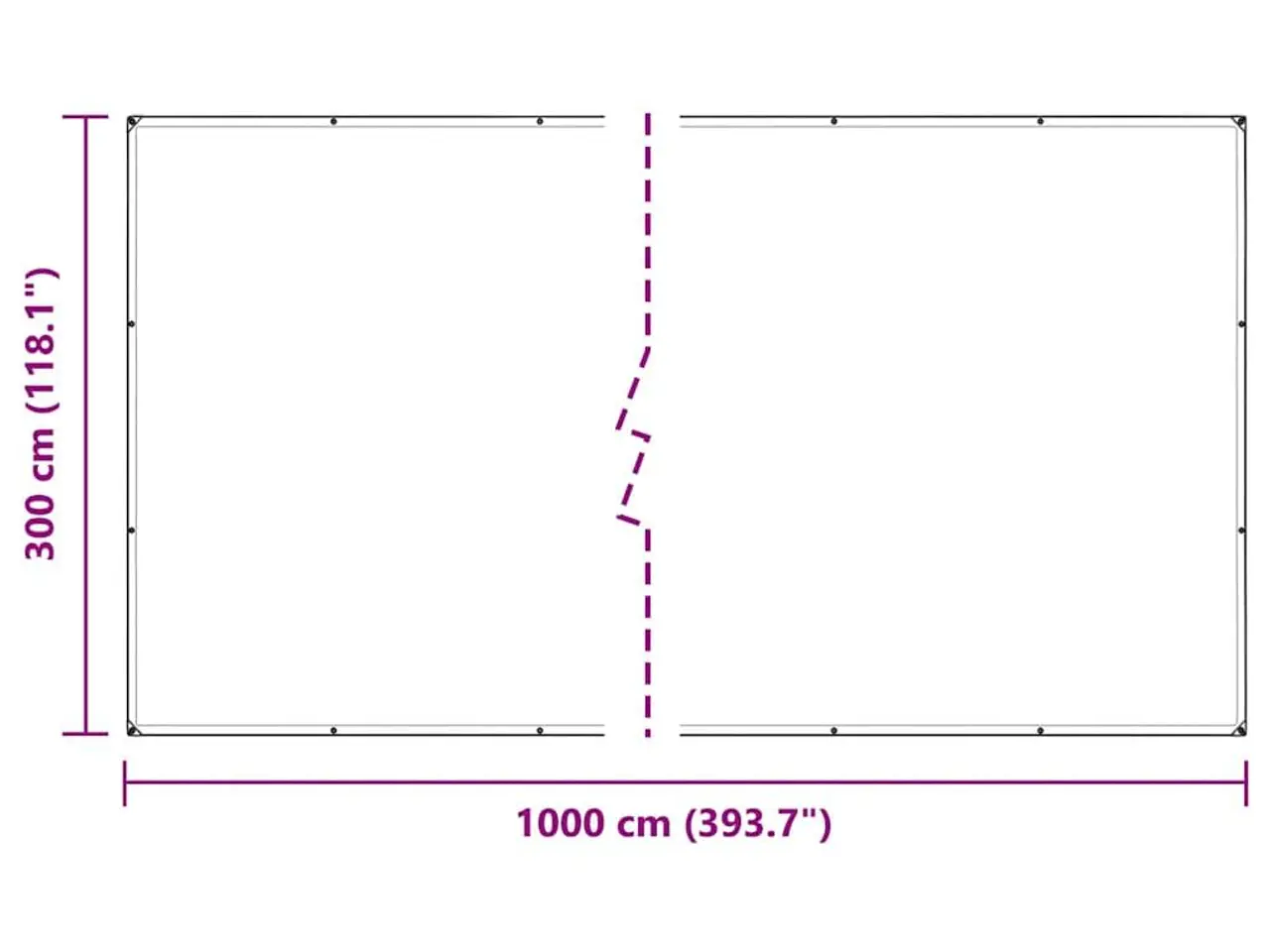 Billede 10 - Klar presenning med øjer 3 x 10 m - transparent/sort