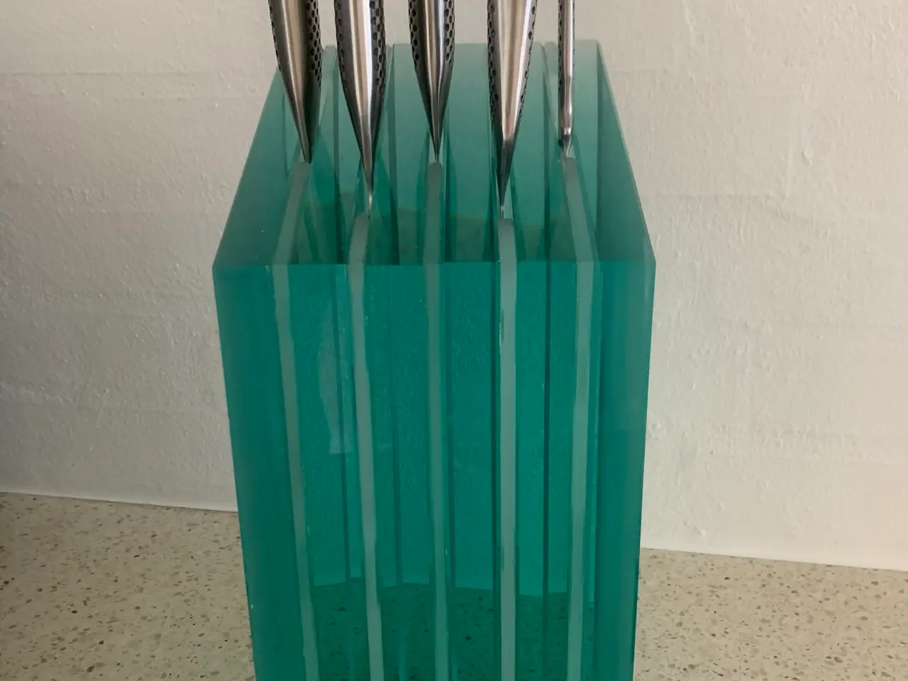 Billede 1 - Knivblok i glas