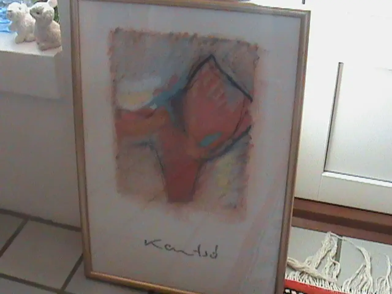 Billede 1 - Kunsttryk billede Kantsø i ramme