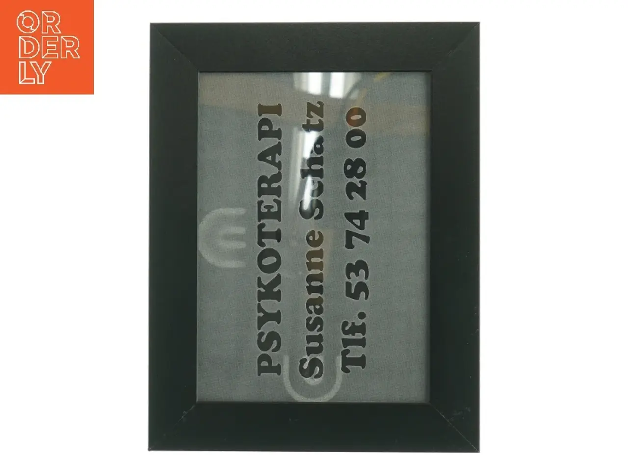 Billede 1 - Sort billedramme med tekst (str. 13 x 18 cm)
