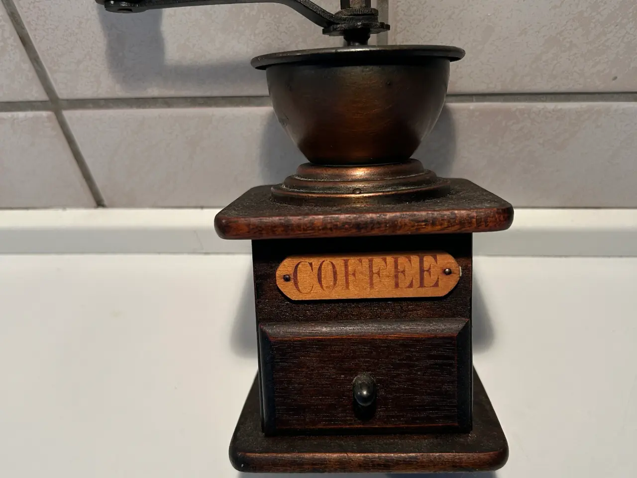 Billede 1 - Kaffekværn i træ, Vintage