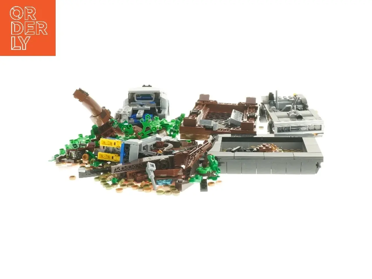 Billede 1 - LEGO byggesæt med biler og elementer fra Lego