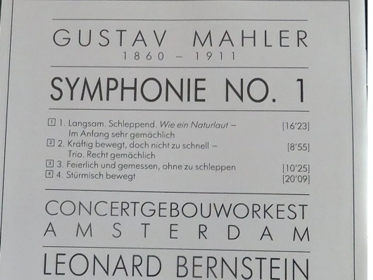 Billede 2 - Mahler* – Symphonie No. 1 – CD
