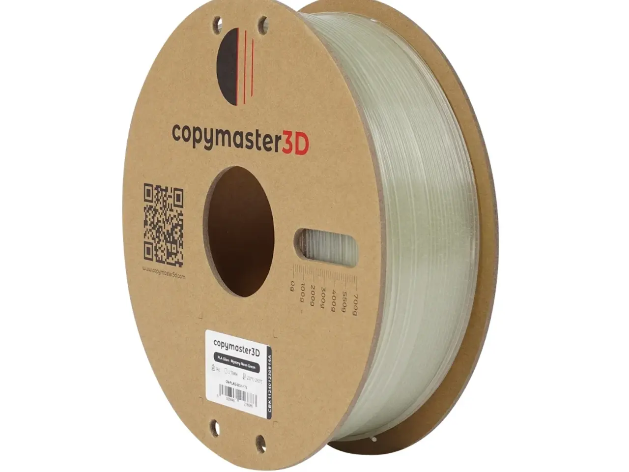 Billede 1 - COPYMASTER3D - PLA Glow - Mystery Neon Green - 1.75mm - 1kg
