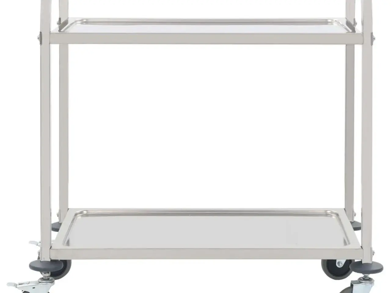 Billede 2 - Køkkenvogn med 2 hylder - rustfrit stål, 96,5 × 55 × 90 cm