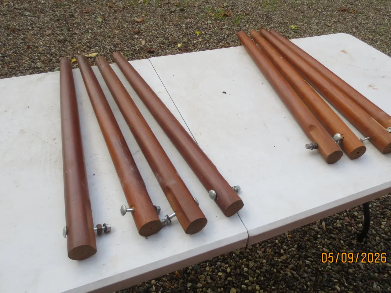Billede 4 - 8 stk Teak Bordben