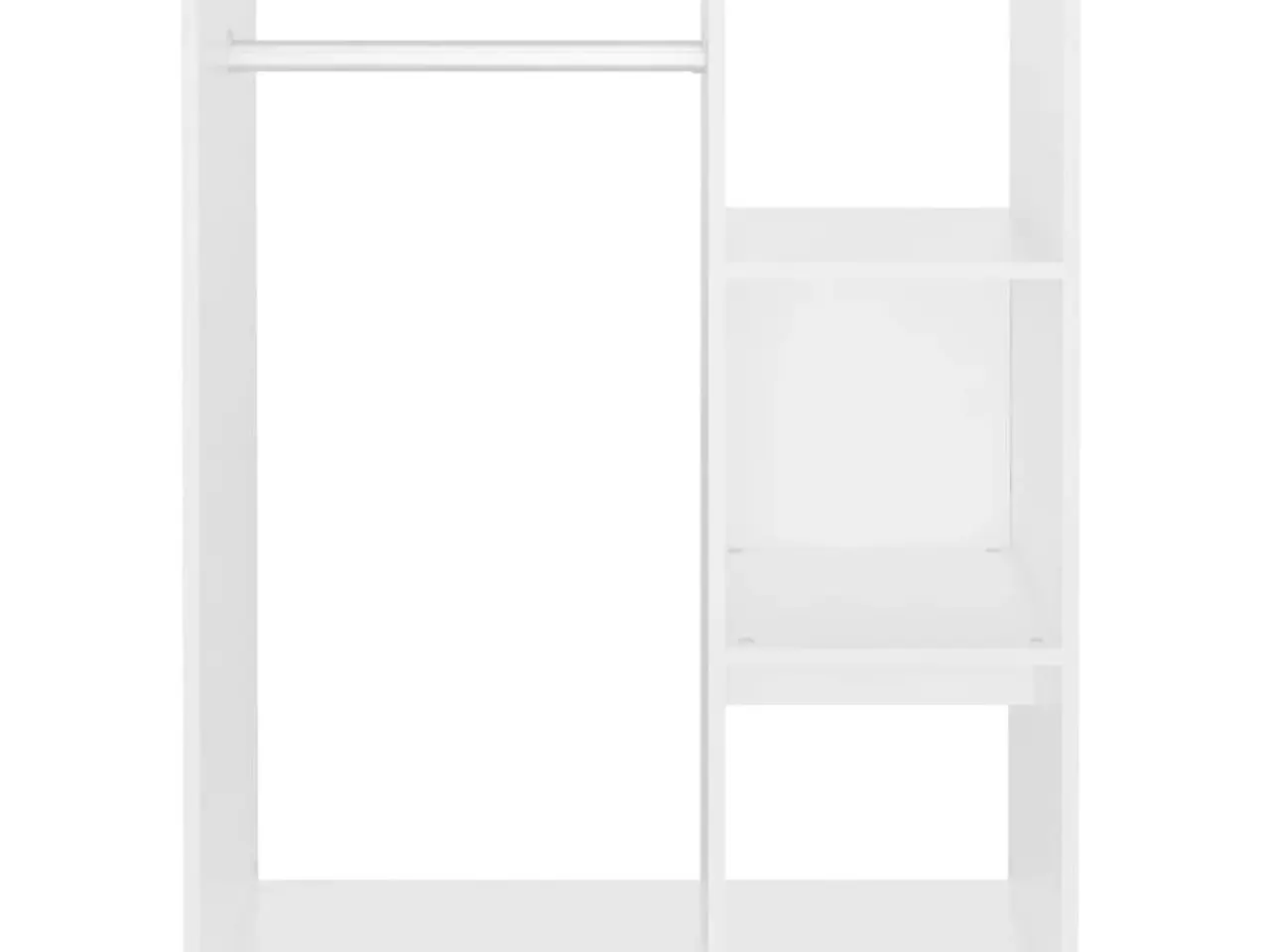 Billede 5 - Klædeskab 80x40x110 cm konstrueret træ hvid