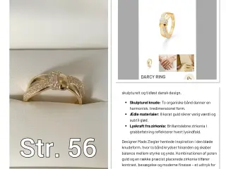Virkelig flot fingerring sælges