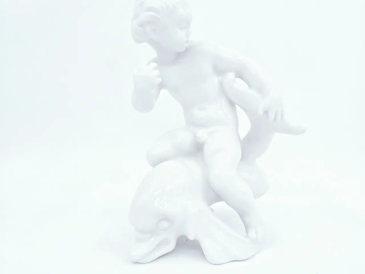 Billede 1 - B & G Figur Dreng På Delfin nr. 60/4060. Sortering 1