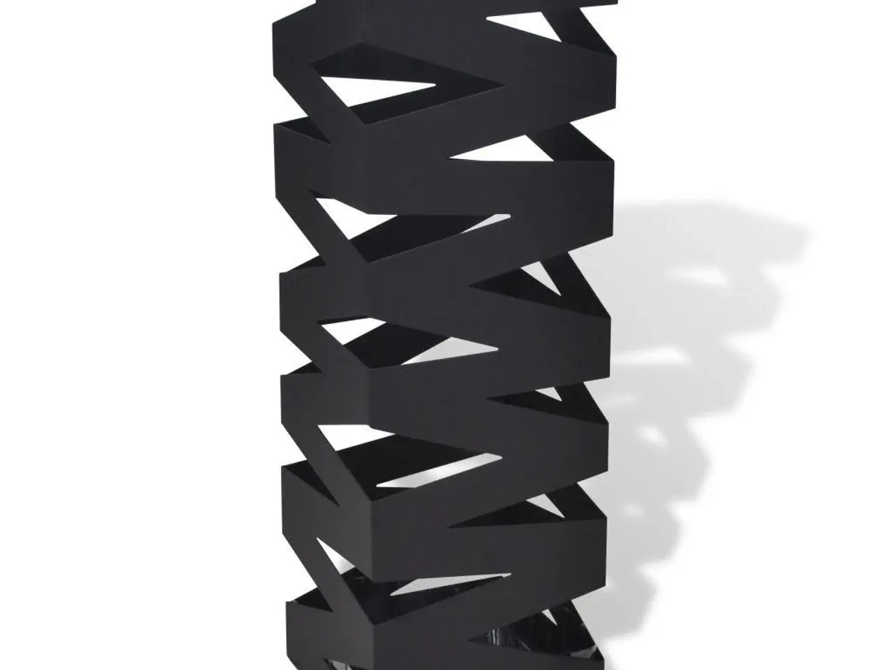 Billede 1 - Sort kvadratisk paraply- og stokkeholder i stål - 48,5 cm