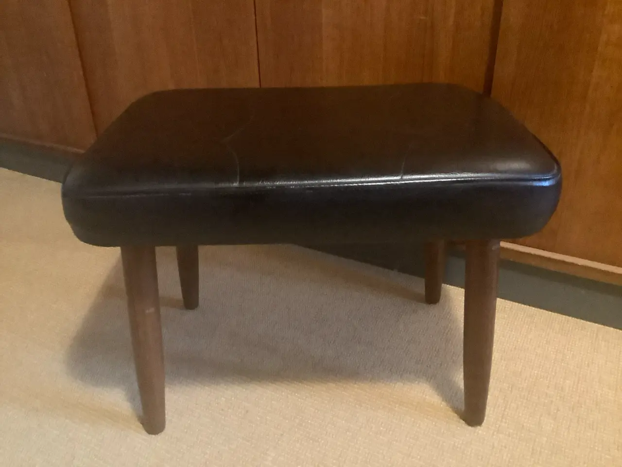Billede 3 - Retro interiør, fodskammel med teak ben