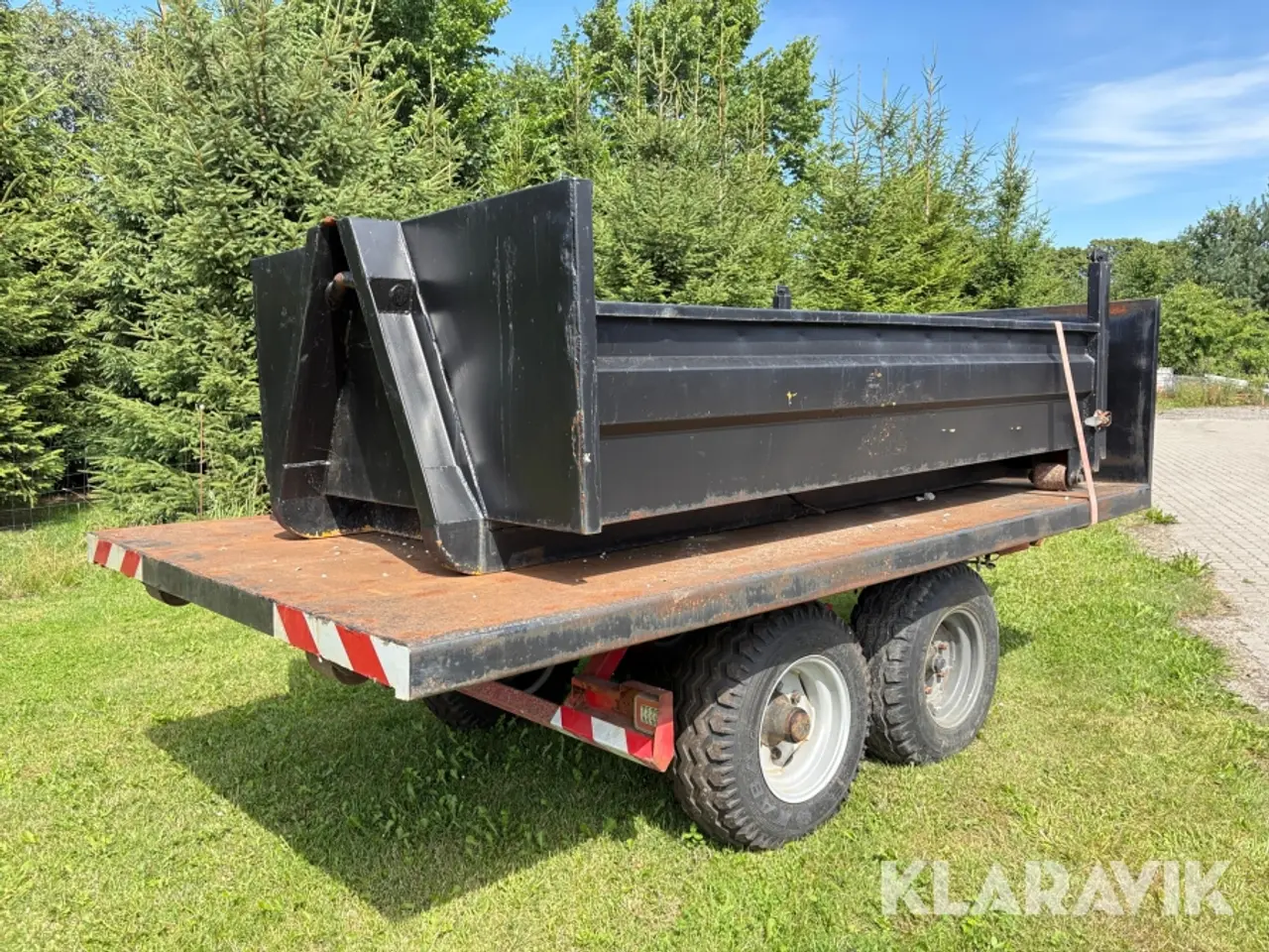 Billede 3 - Kroghejsevogn med lad og container