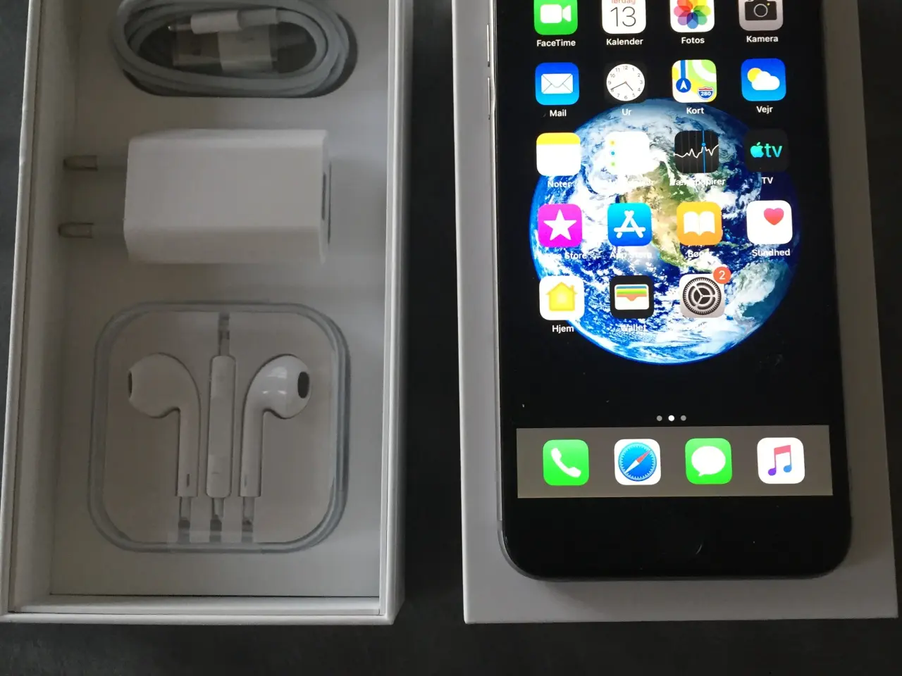 Billede 1 - Iphone 6 sort 64GB. Pæn stand.