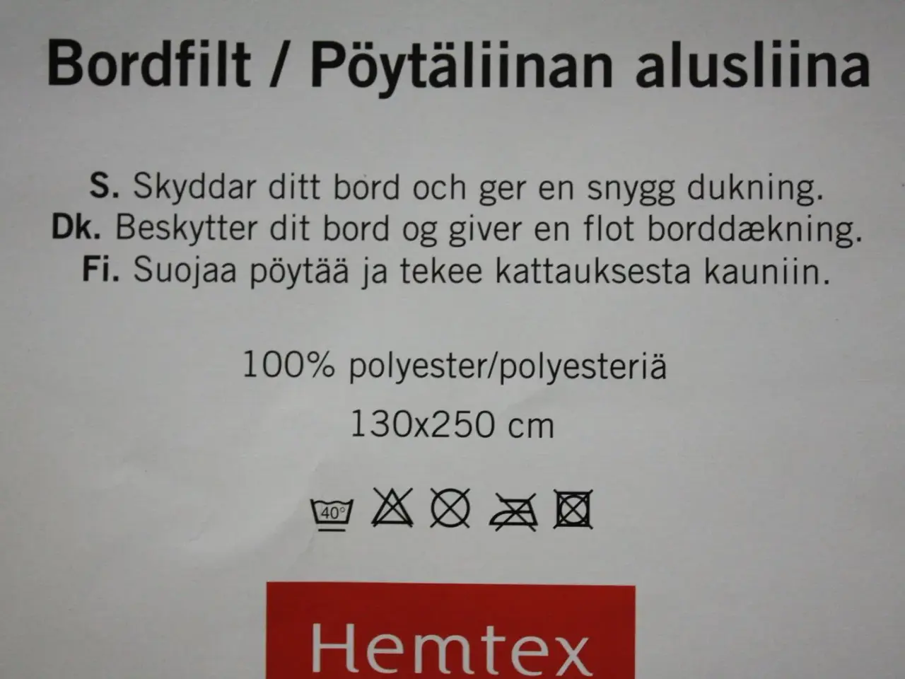 Billede 1 - Bordfilt