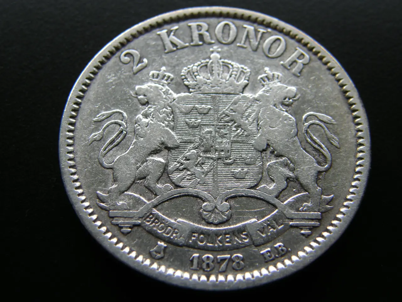 Billede 1 - Sverige 2 Kronor 1878 EB (O) KM#742