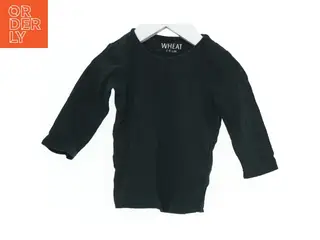 Sort langærmet stribet bluse fra Wheat (str. 74)