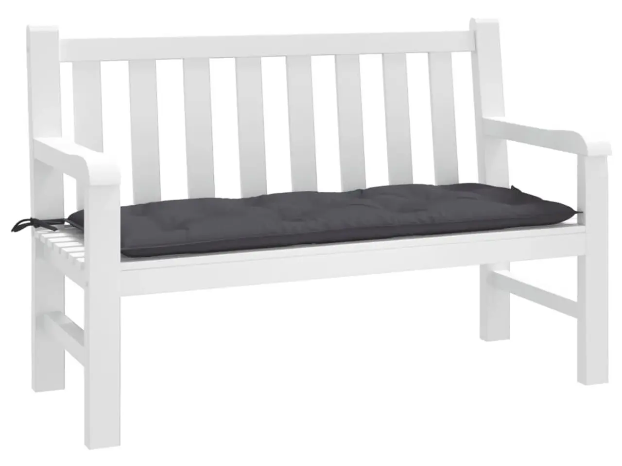 Billede 2 - Hynde til havebænk 120x50x7 cm oxfordstof antracitgrå