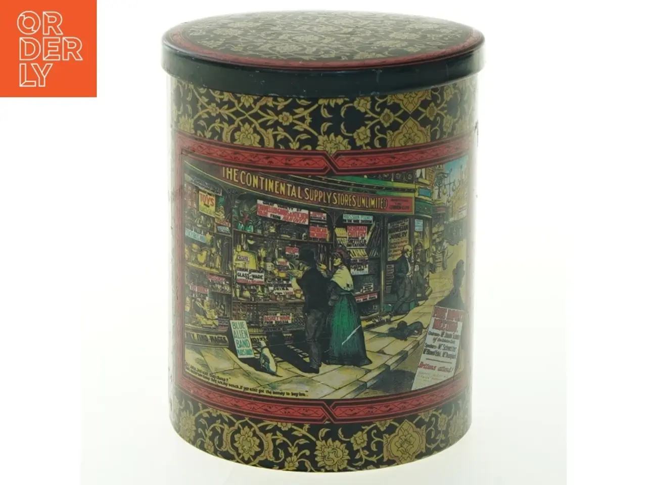 Billede 2 - Dekorativ Vintage dåse med låg (str. Ø 10x13 cm)