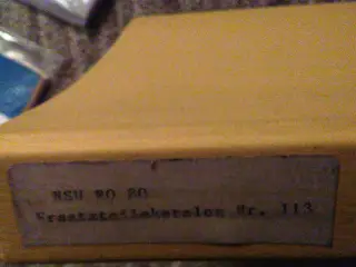 NSU RO 80, Ersatzteilekatalog.