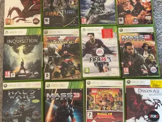 Xbox 360 spil pakke – Dragon Age, Mass Effect, FIF