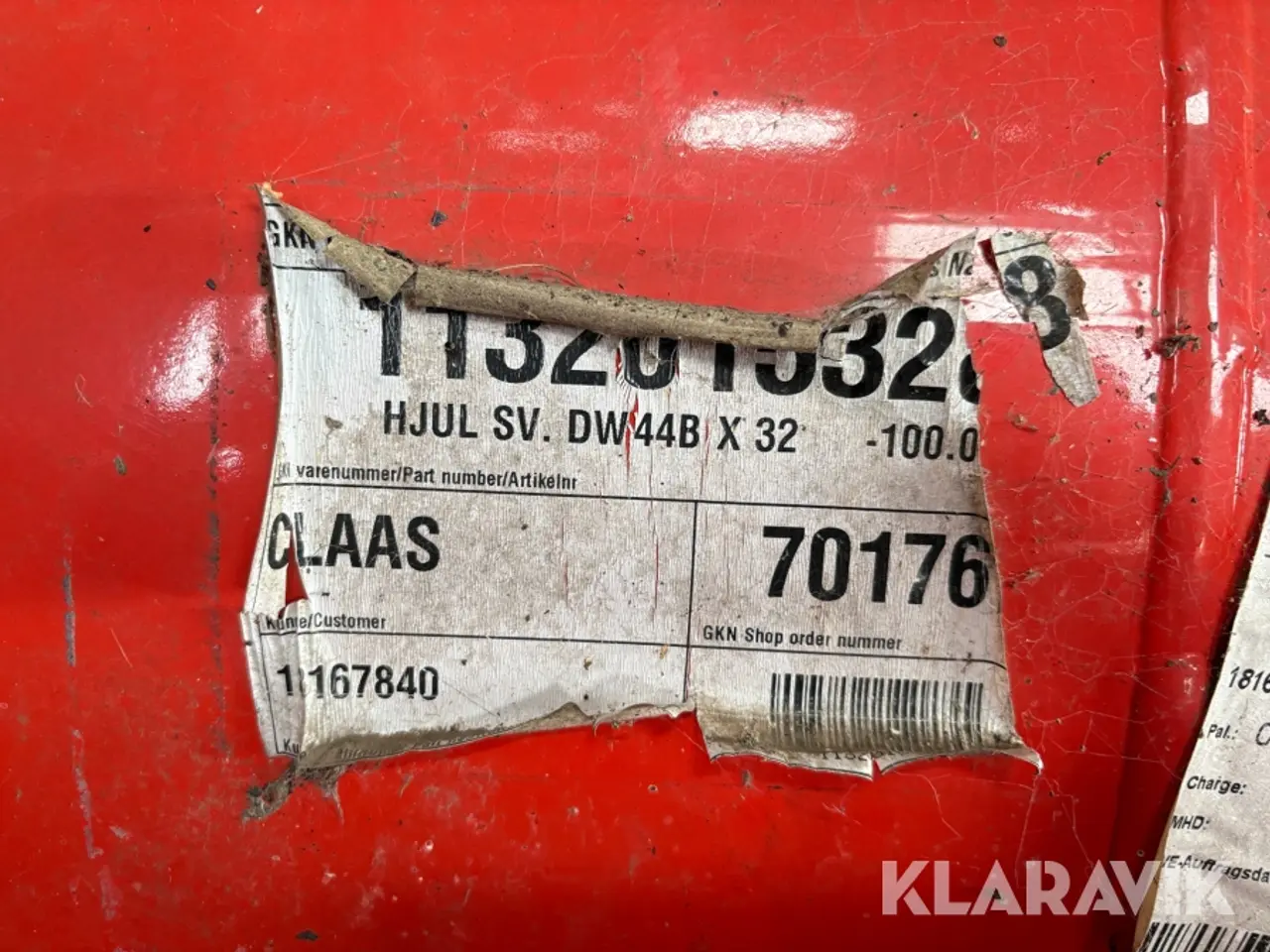 Billede 11 - Mejetærskerfælge Claas DW 44B x 32  2 styk