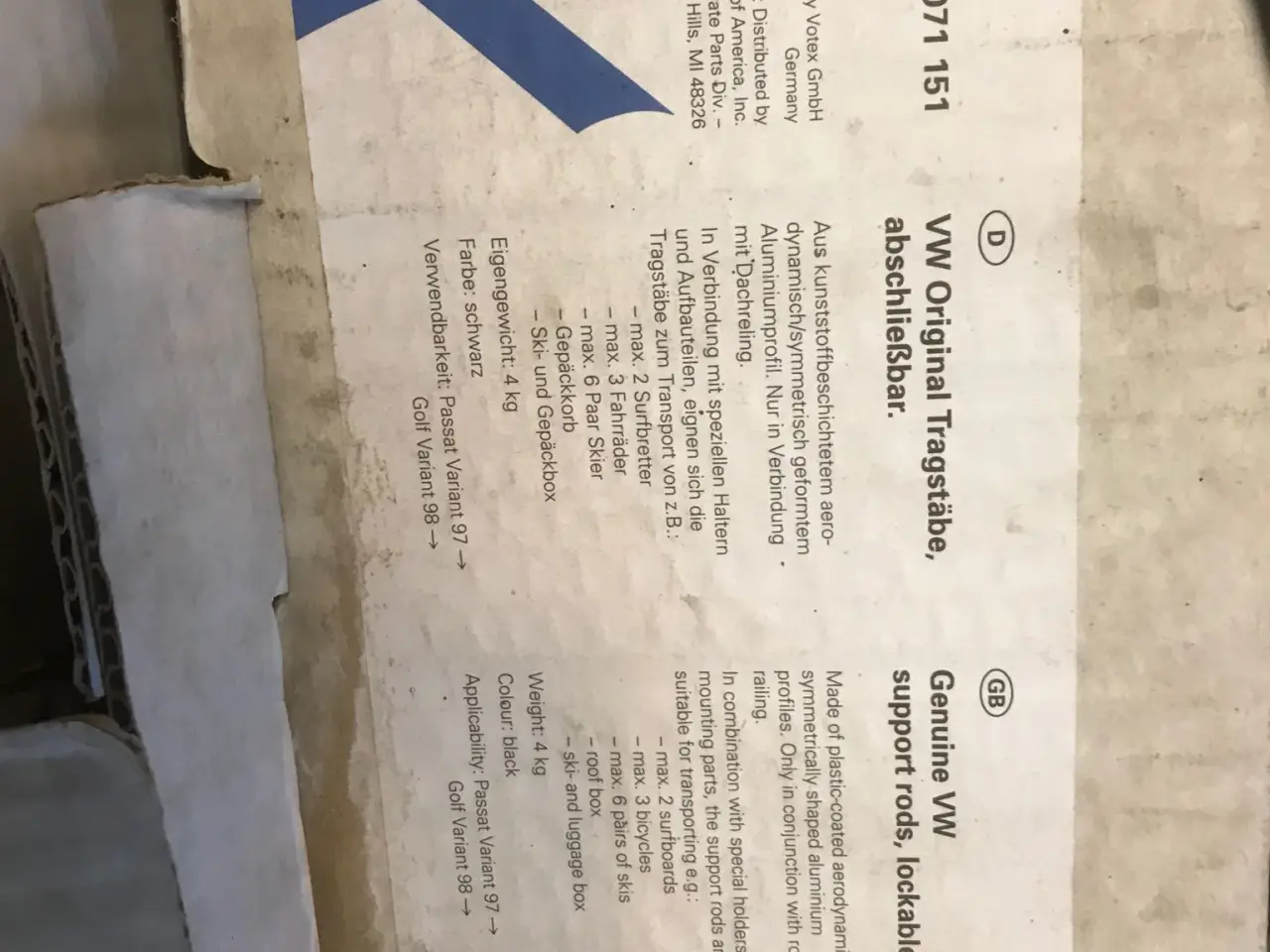 Billede 3 - Vw originale tagbøjler
