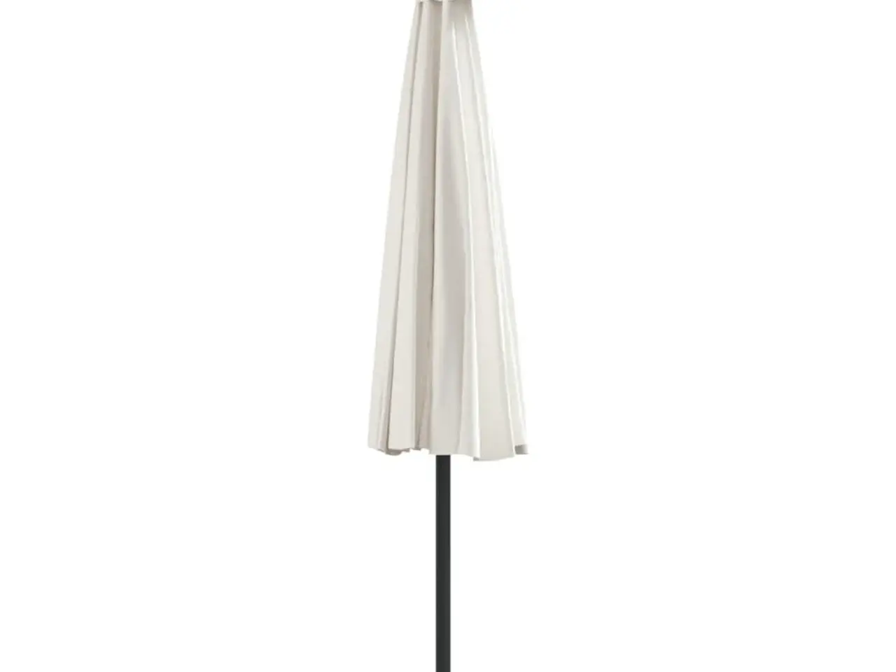 Billede 5 - Halvrund balkonparasol 300 × 155 cm - sandfarvet med aluminiumsstang