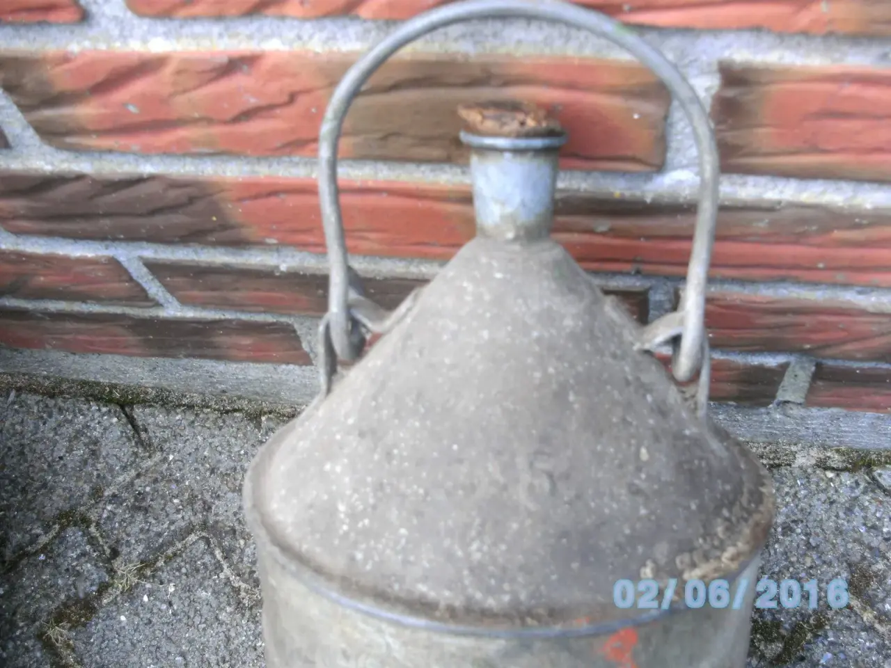 Billede 2 - Petroleumsdunk galv. 5 ltr.antik