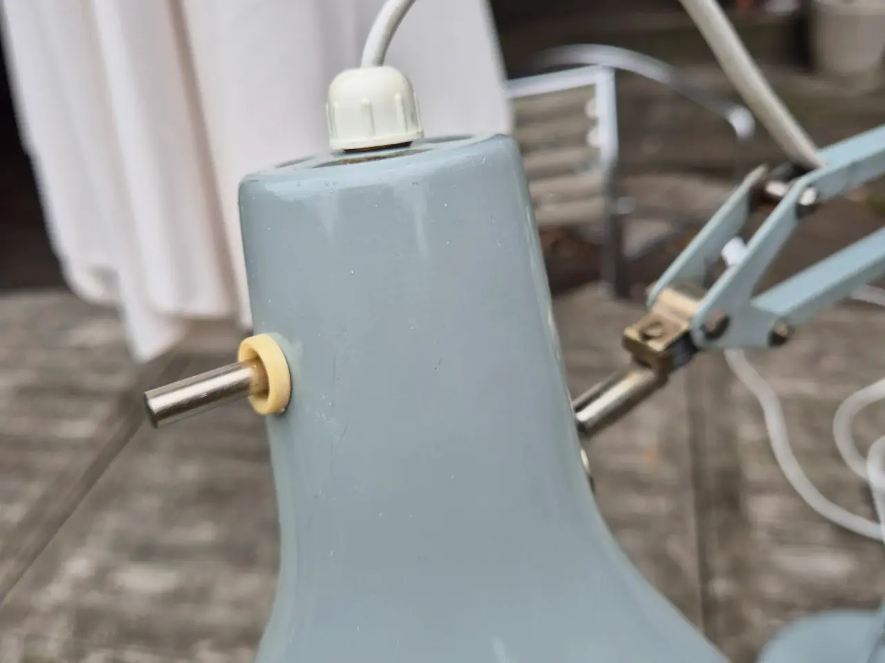 Billede 3 - Grå Luxo arkitektlampe med bordfod