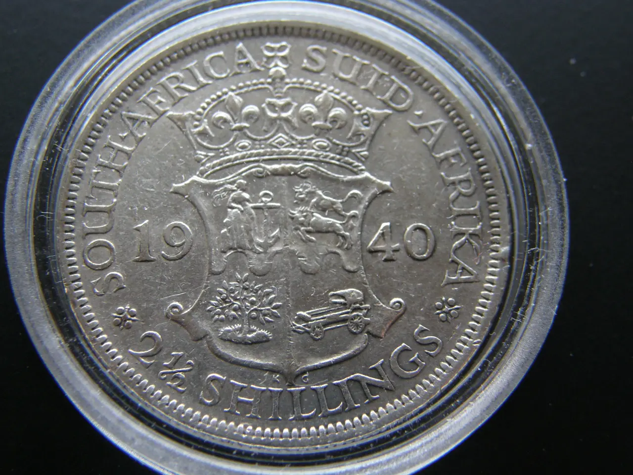 Billede 1 - Sydafrika 2 1/2 Shilling 1940 Sølv KM#30.13