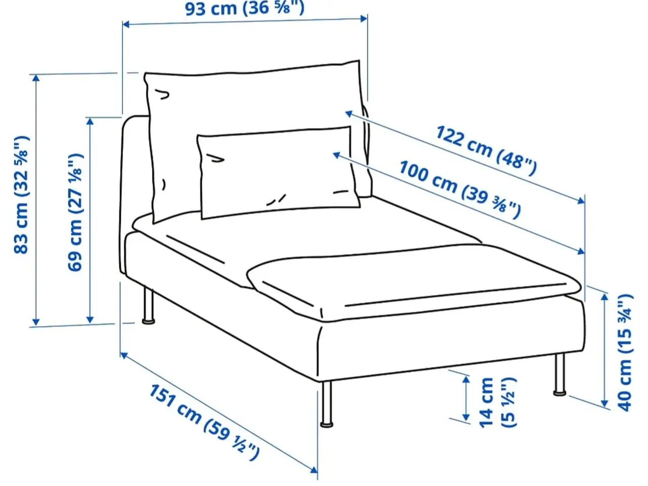 Billede 2 - Chaiselong "Söderhamn fra Ikea"