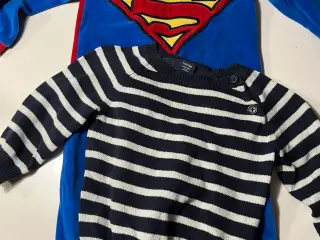 Superman heldragt og fin striktrøje str. 12-18 mdr