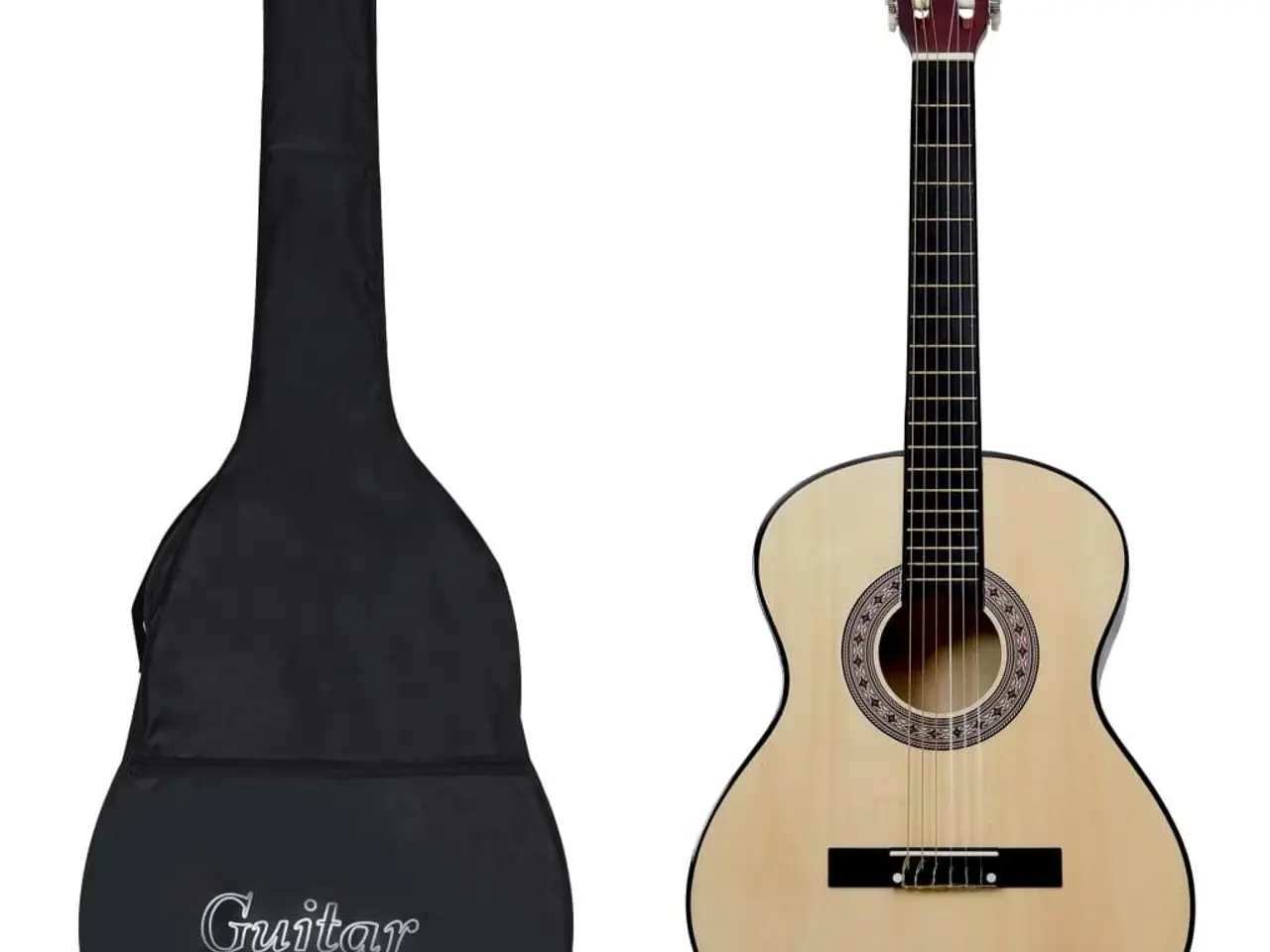 Billede 9 - Klassisk guitarsæt til begyndere 4/4 (39") - 12 dele, natur