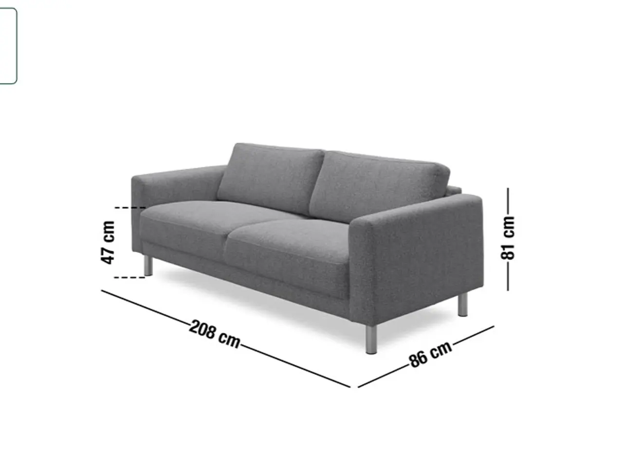 Billede 6 - Sofa med puf og nakkestøtte