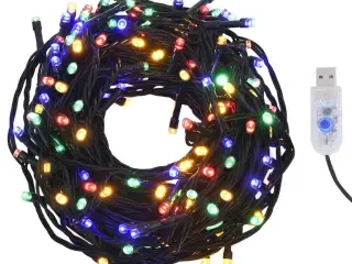Lyskæde med 400 LED'er 40 m 8 lyseffekter flerfarvet