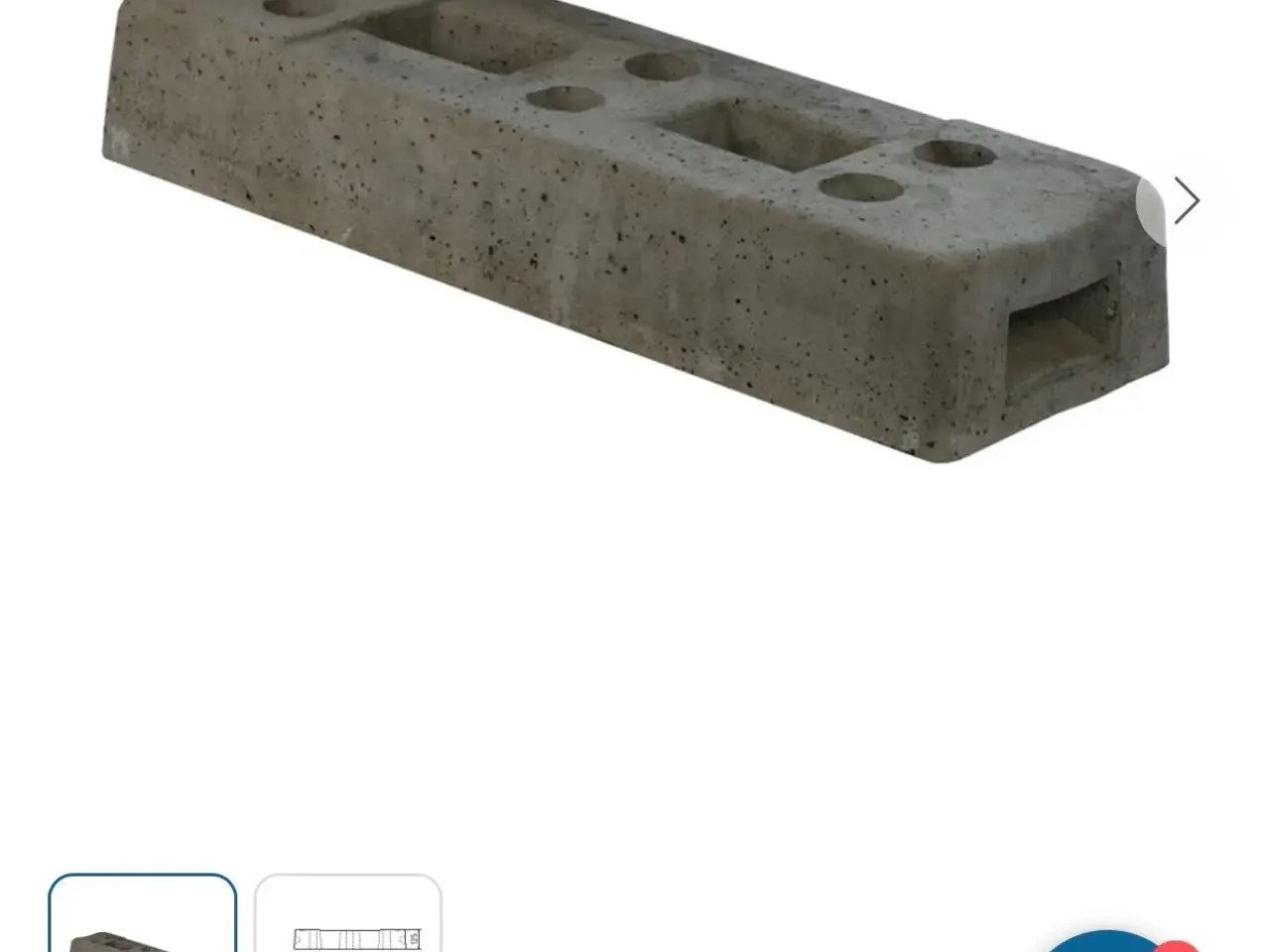 Billede 1 - Betonfod til byggepladshegn, 36 kg