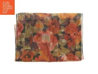Blomstret tørklæde (str. 24,5x140 cm)