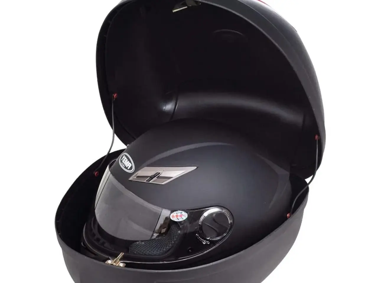 Billede 2 - Topboks til motorcykel 36 l - sort bagageboks med refleks